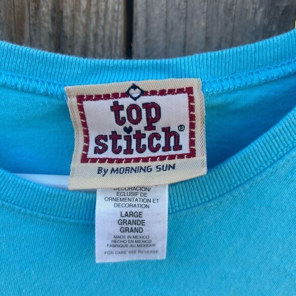 Top Stitch by Morning Sun t-shirt short sleeve large angels - Picture 4 of 7